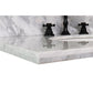 25 in. White Carrara Counter Top and Single Oval Sink