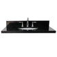 31 in. Black Galaxy Granite Top with Oval Sink