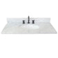 37 in. White Carrara Marble Top with Oval Sink