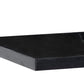 43 in. Black Galaxy Counter Top and Single Oval Right Sink