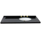 43 in. Black Galaxy Counter Top and Single Oval Right Sink