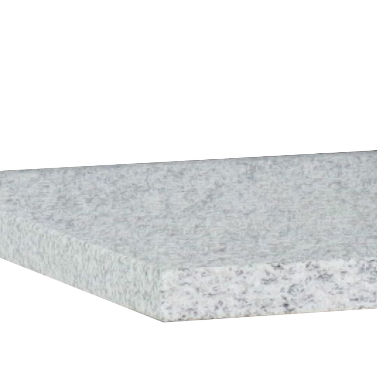 49 in. Gray Granite Counter Top and Double Oval Sink