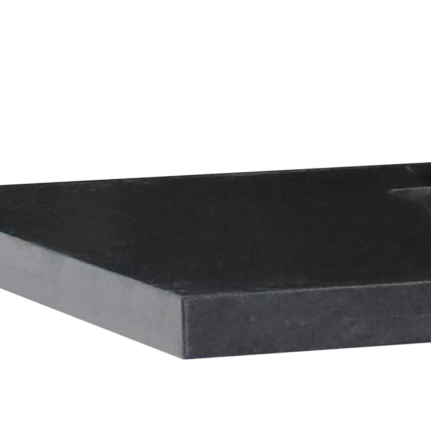 49 in. Black Galaxy Counter Top and Double Rectangle Sink