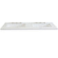 49 in. White Engineered Stone Top and Double Rectangle Sink