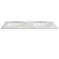 49 in. White Carrara Counter Top and Double Rectangle Sink