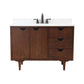 49 in. Single Sink Vanity in Dark Cherry with Engineered Quartz Top