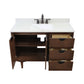 49 in. Single Sink Vanity in Dark Cherry with Engineered Quartz Top