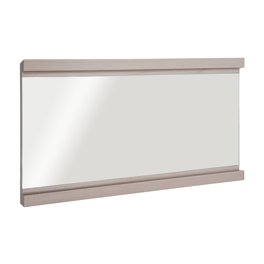 17.7-Inch Rectangular Framed Frame Mirror In Light Gray Finish