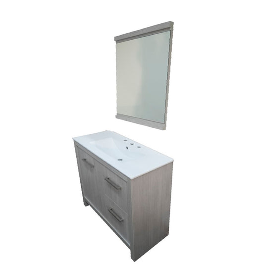 36 in. Single Sink Vanity with Gray Pine Finish