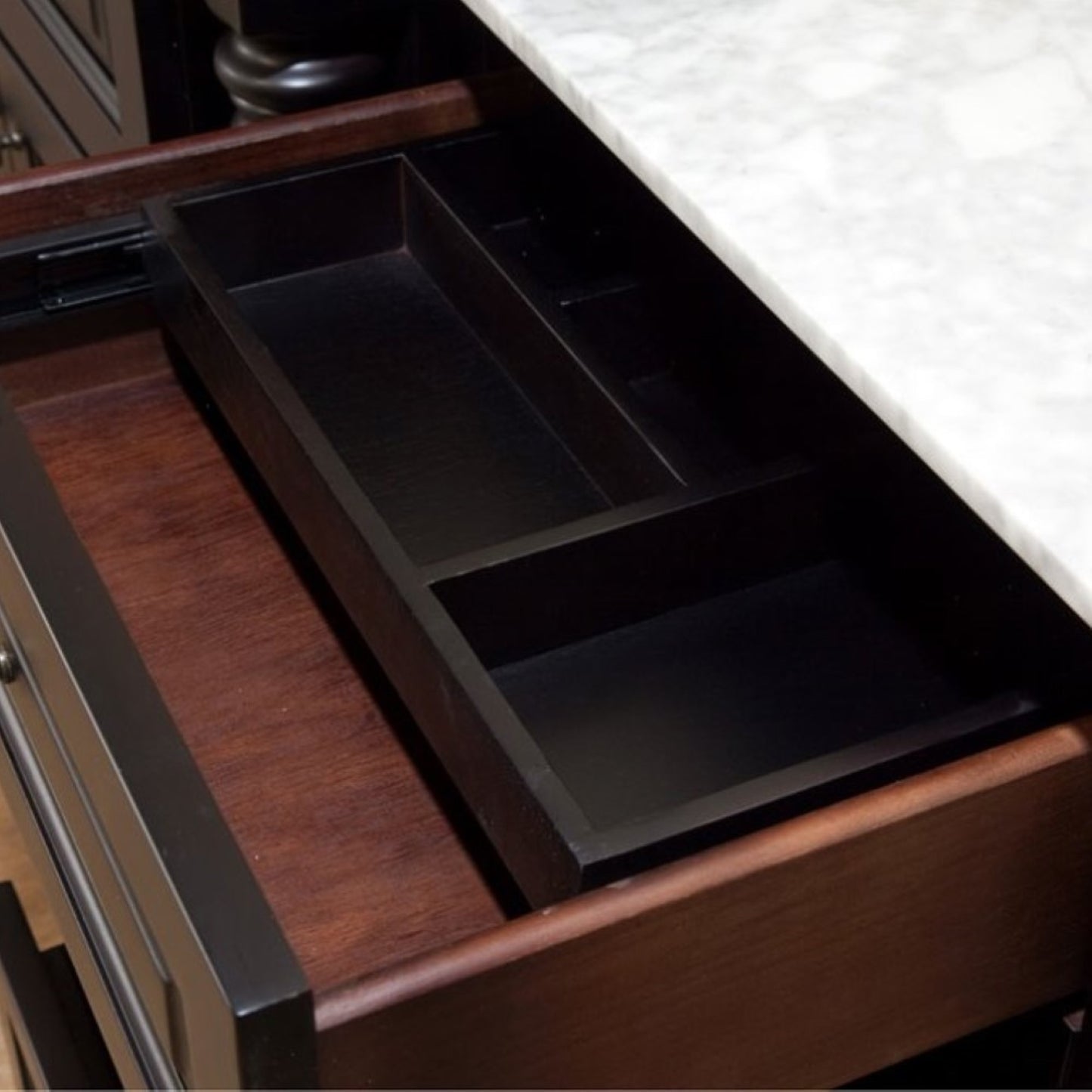 74 in Double Sink Vanity-Dark Mahogany