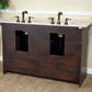 93 in Double Sink Vanity-Dark Mahogany