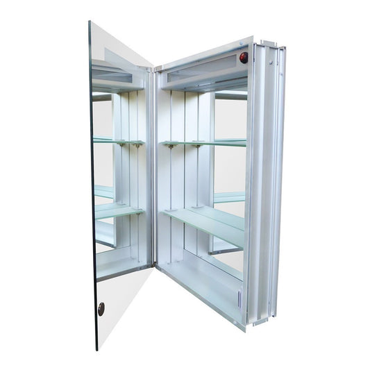 20 in. Rectangular LED Illuminated Mirrored Medicine Cabinet