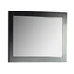 30 in. Rectangle Wood Frame Mirror in Matte Black Finish