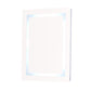 24 in. Rectangular LED Bordered Illuminated Mirror with Bluetooth Speakers with Straight Edges