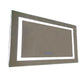 48 in. Rectangular LED Bordered Illuminated Mirror with Bluetooth Speakers with Straight Edges