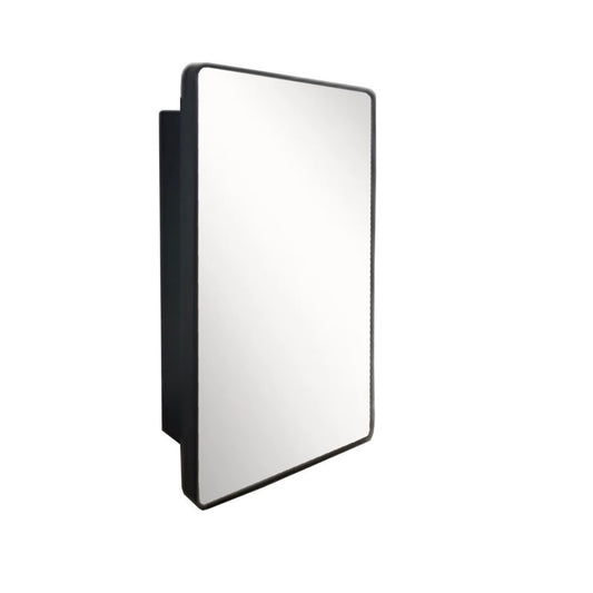 Rectangular Metal Frame Medicine Cabinet in Matte Black