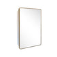 Rectangular Metal Frame Medicine Cabinet in Brushed Gold