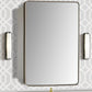 Rectangular Metal Frame Medicine Cabinet in Brushed Silver