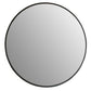 24 in. Round Metal Frame Mirror in Matte Black