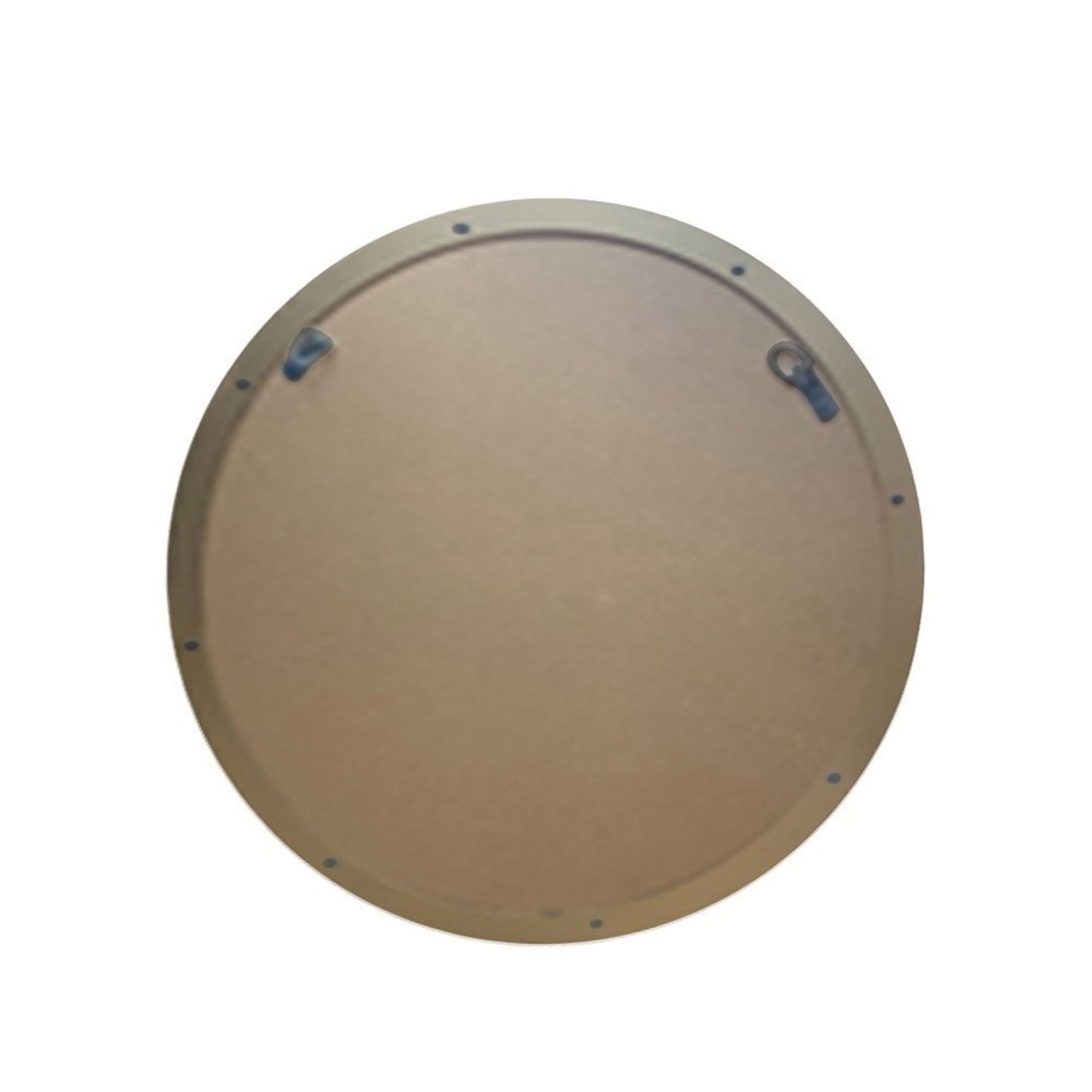 24 in. Round Metal Frame Mirror in Matte Black