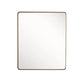 24 in. Rectangular Metal Frame Mirror in Brushed Gold Finish