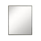 24 in. Rectangular Metal Frame Mirror in Matte Black