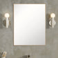 24 in. Rectangular Metal Frame Mirror in Brushed Gold