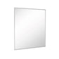 24 in. Rectangular Metal Frame Mirror in Brushed Silver