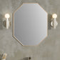 Octagon Metal Frame Mirror in Brushed Gold