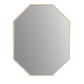 Octagon Metal Frame Mirror in Brushed Gold