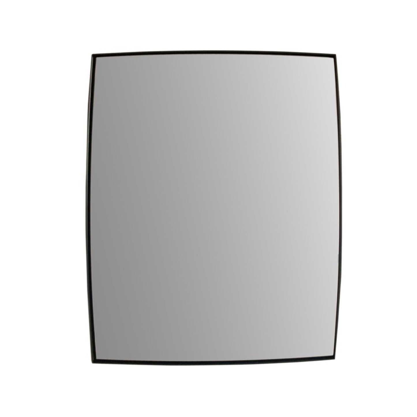 Rectangular Metal Frame Mirror in Matte Black