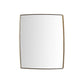 Rectangular Metal Frame Mirror in Brushed Gold