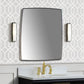 Rectangular Metal Frame Mirror in Brushed Silver