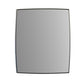 Rectangular Metal Frame Mirror in Brushed Silver