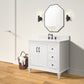 37 in. Single Sink Vanity in Weathered Neutral with Engineered Quartz Top