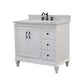 37 in. Single Sink Vanity in Weathered Neutral with Engineered Quartz Top