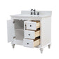 37 in. Single Sink Vanity in Weathered Neutral with Engineered Quartz Top