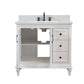 37 in. Single Sink Vanity in Weathered Neutral with Engineered Quartz Top