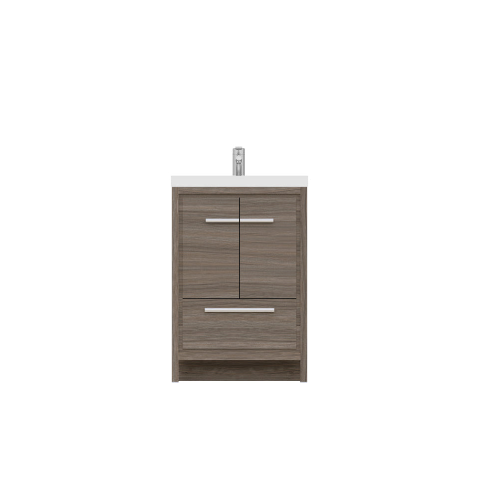 Sortino 24 Inch Modern Bathroom Vanity, Gray