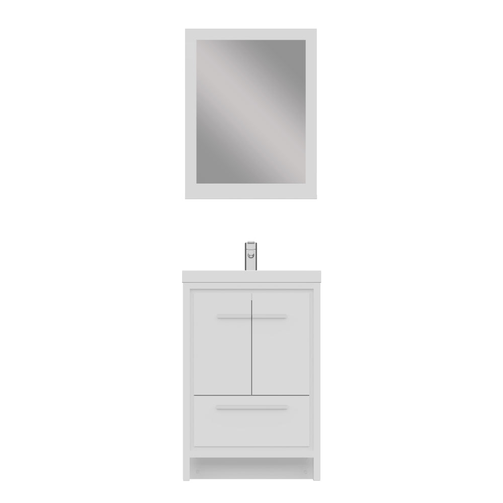 Sortino 24 inch Modern Bathroom Vanity, White