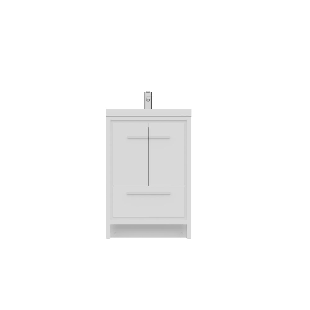 Sortino 24 inch Modern Bathroom Vanity, White