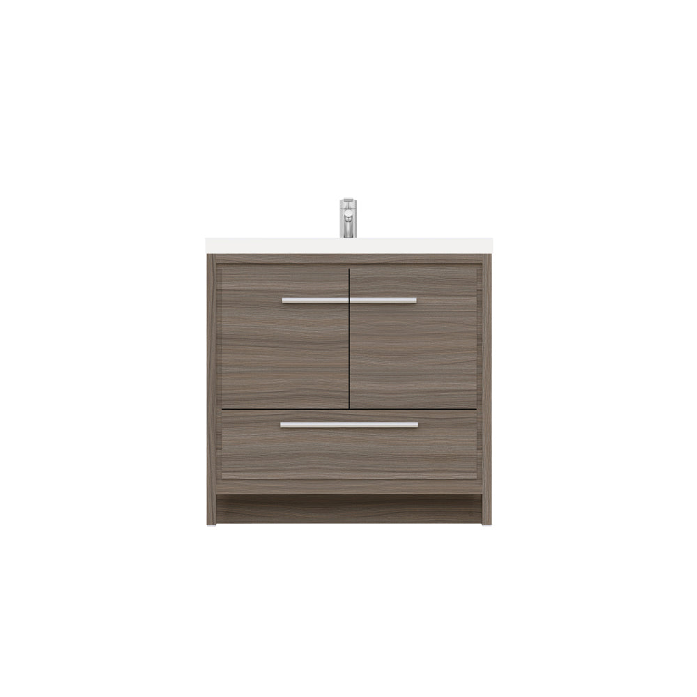 Sortino 36 Inch Modern Bathroom Vanity, Gray