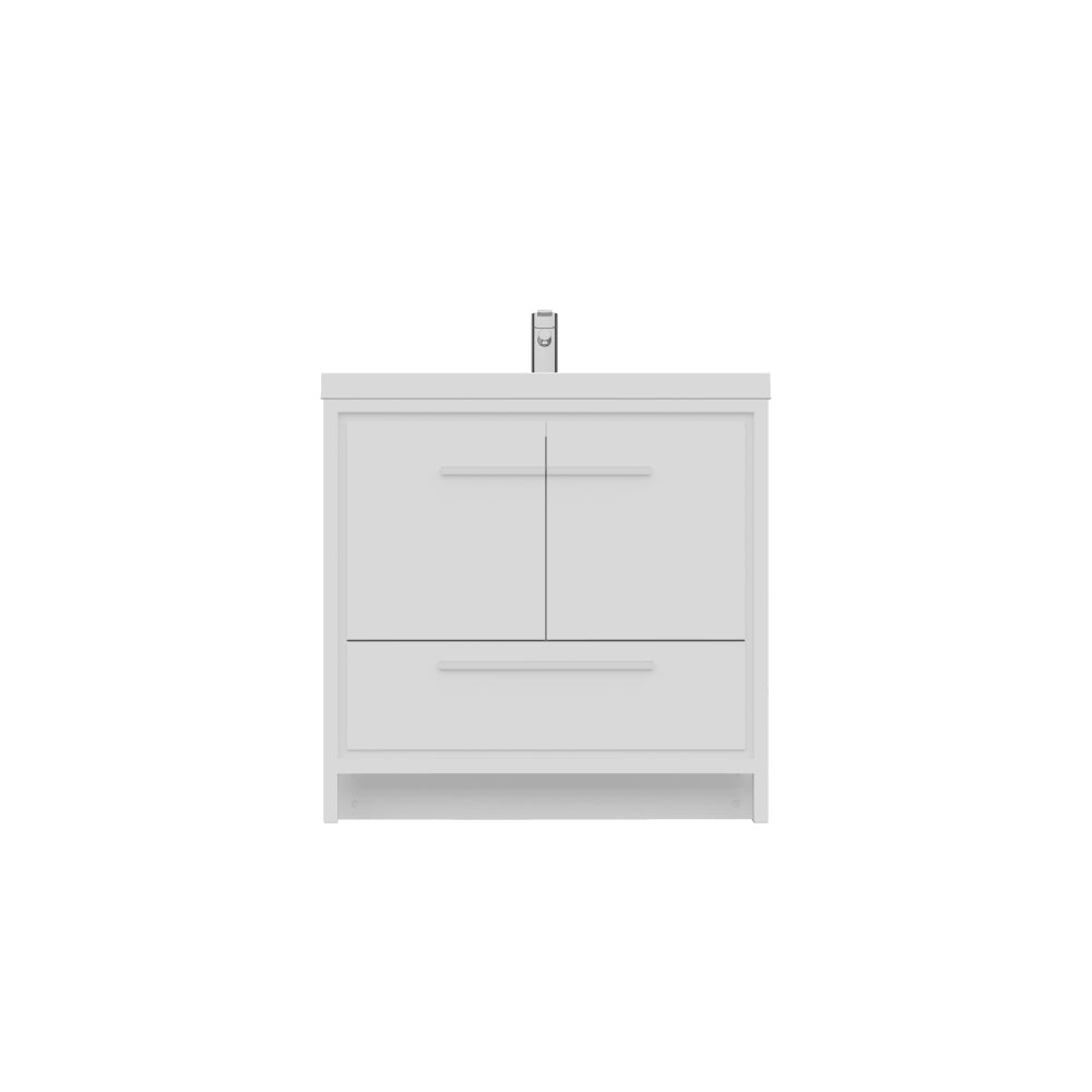 Sortino 36 Inch Modern Bathroom Vanity, White