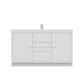 Sortino 60 Inch Single Modern Bathroom Vanity, White