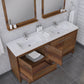 Sortino 72 Inch Double Modern Bathroom Vanity, Rosewood