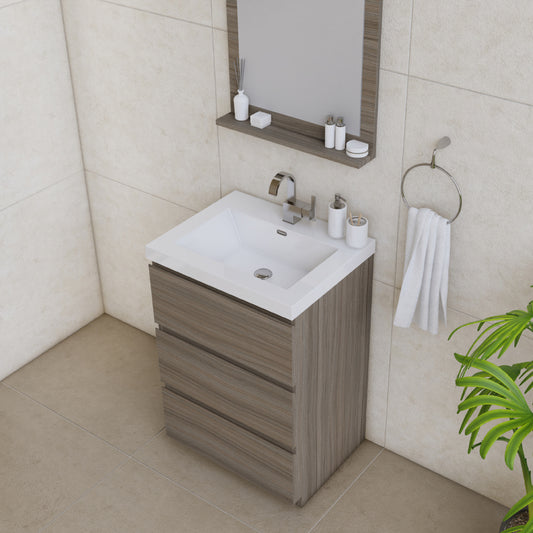 Paterno 24 inch Modern Bathroom Vanity, Gray