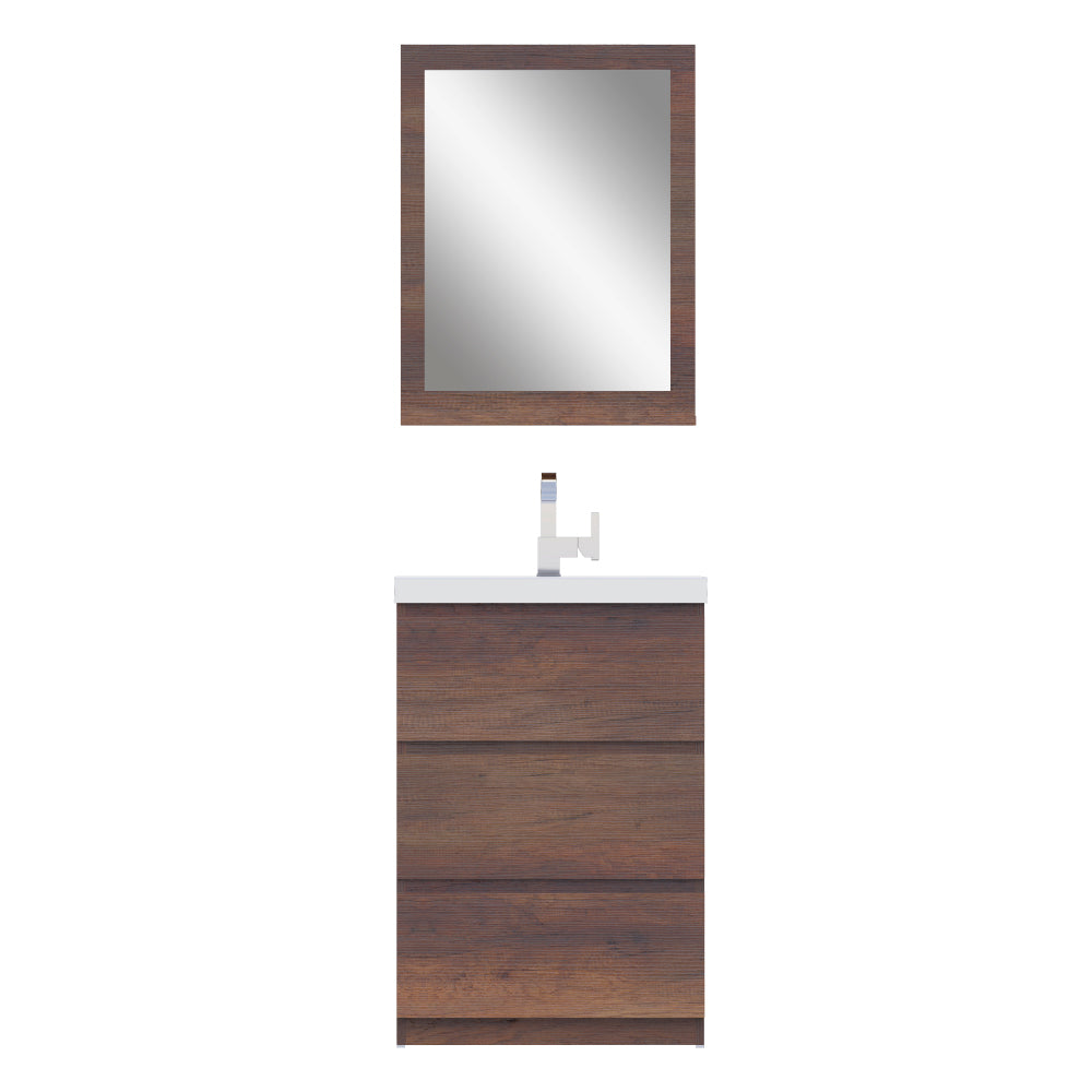 Paterno 24 inch Modern Bathroom Vanity, Rosewood