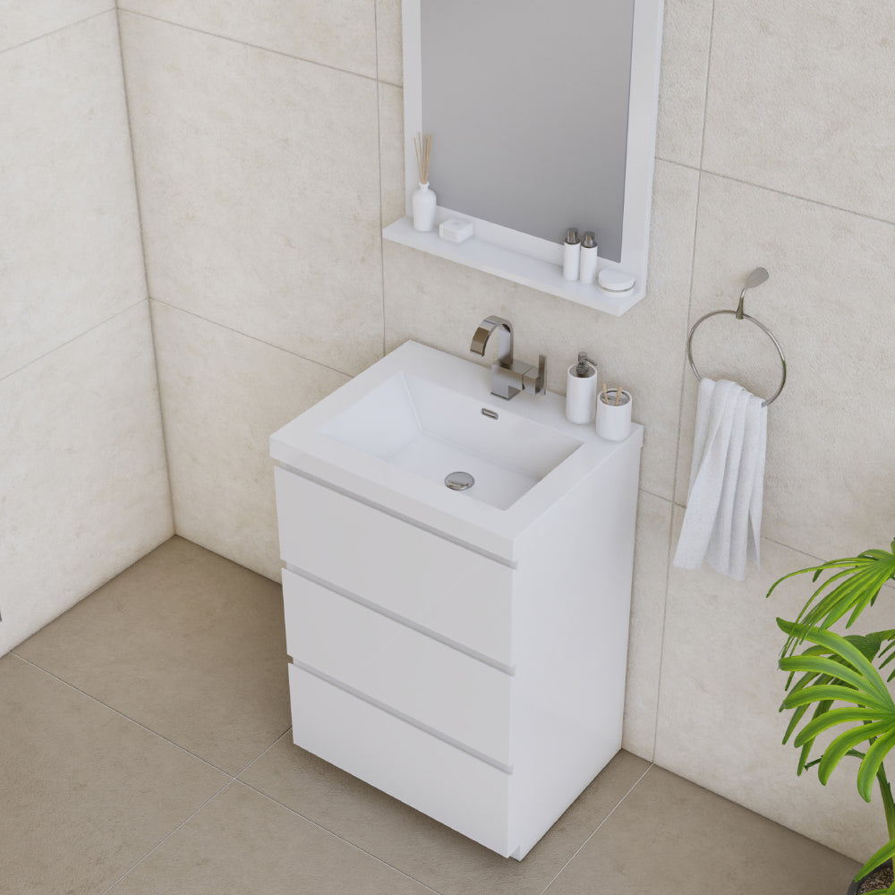 Paterno 24 inch Modern Bathroom Vanity, White