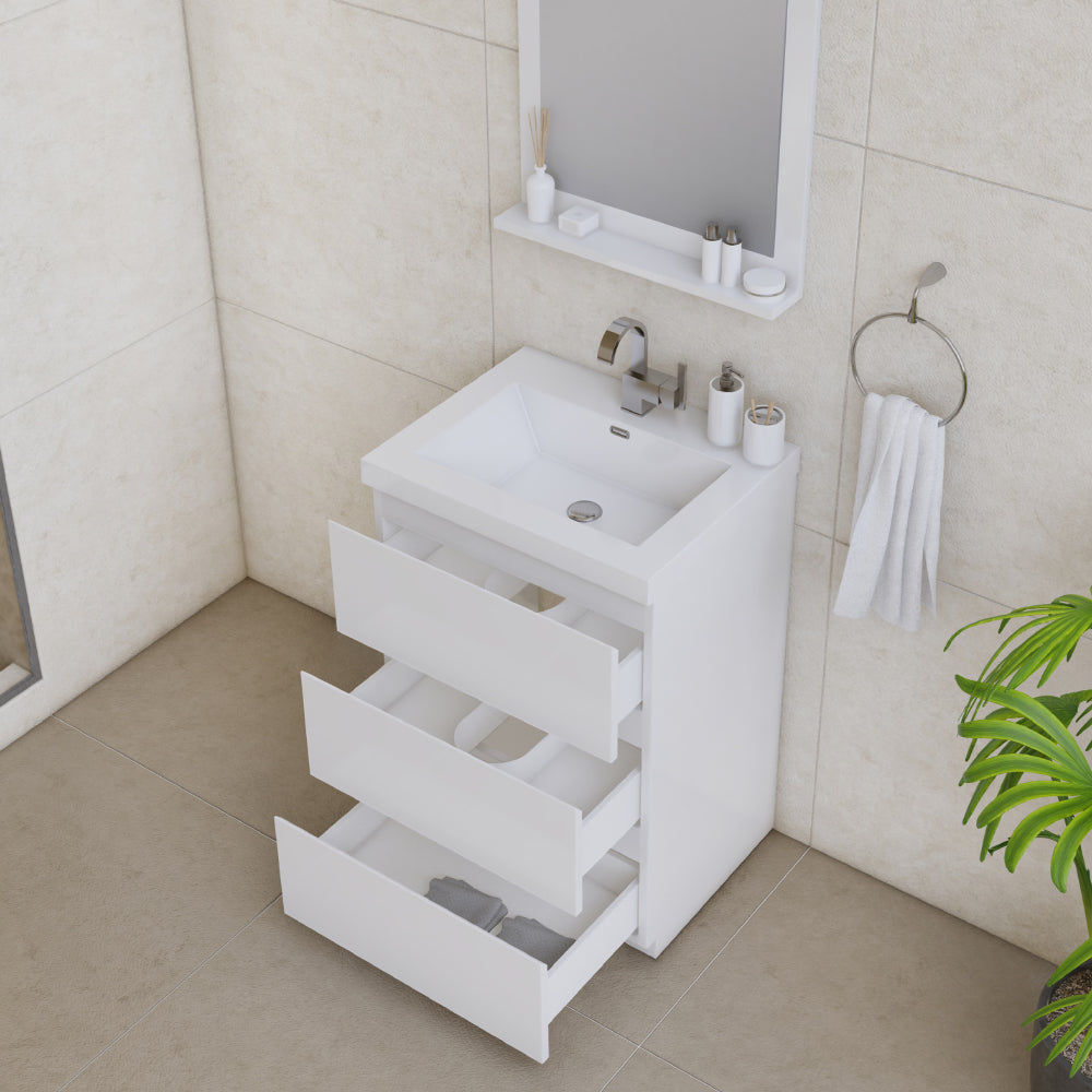 Paterno 24 inch Modern Bathroom Vanity, White