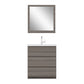 Paterno 30 inch Modern Bathroom Vanity, Gray